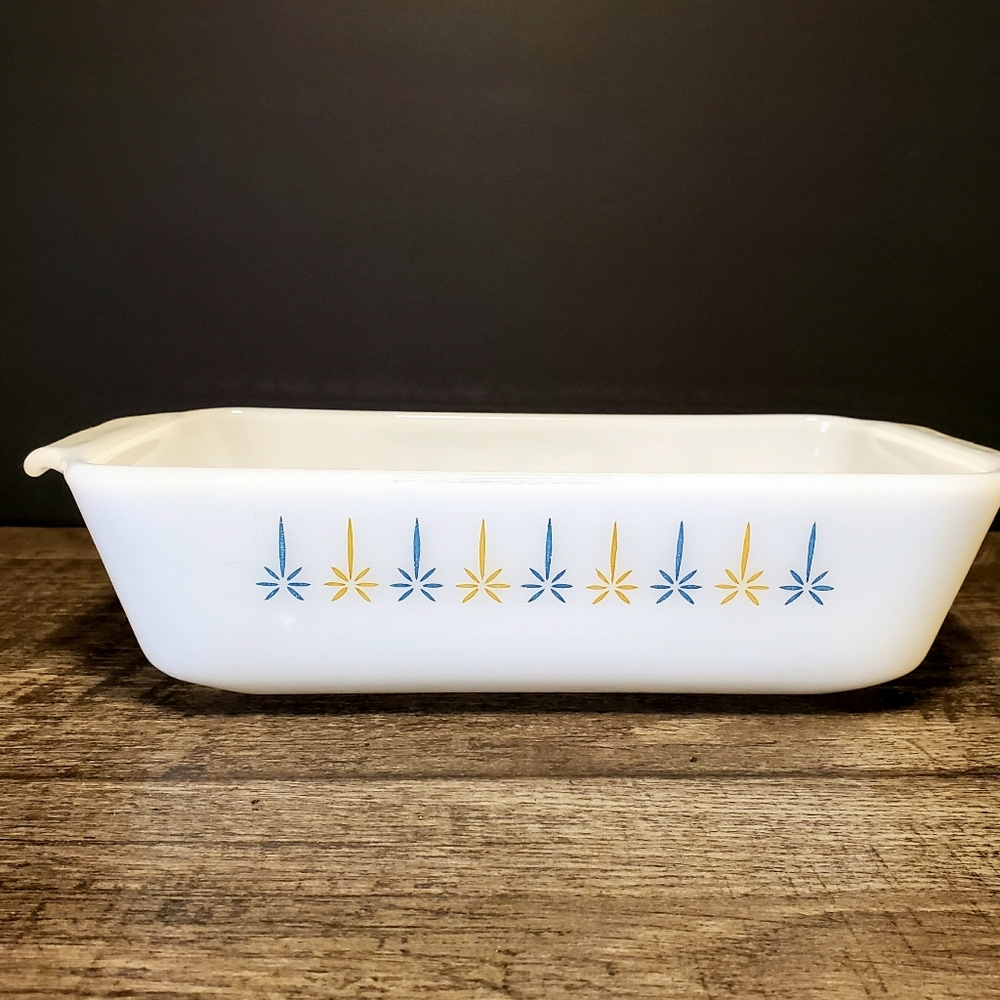 Fire King Vintage Candle Glow Casserole Dish by Anchor Hocking